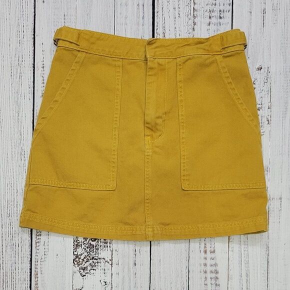 Blu Pepper Day to Day Women's Size 27 Yellow Gold Preppy Shabby Chic Mini Skirt - Picture 1 of 8